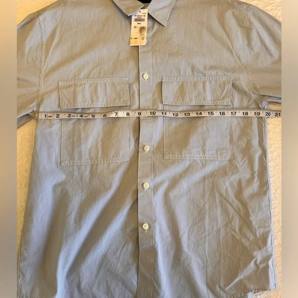 Abercrombie & Fitch Blue Striped Button Down - Picture 4 of 11